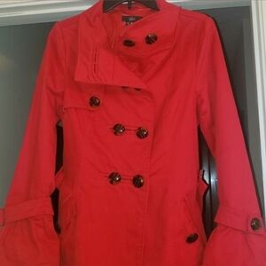 Luii Vibrant Red Trench Coat